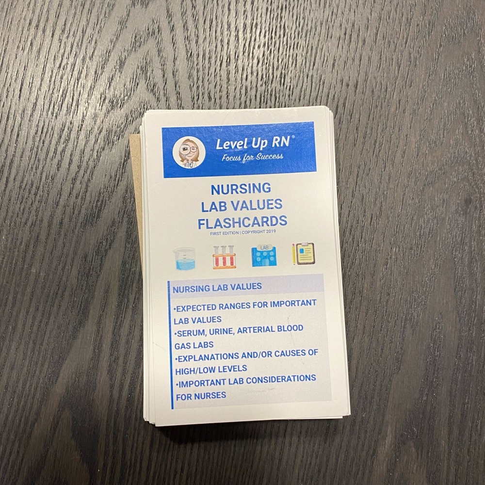 Level Up RN Lab Values Flashcards